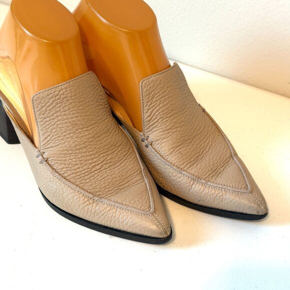 Nicholas Kirkwood Beya Mule Size 37 EU - Neutral Beige Leather Pointed Toe Slide - Picture 2 of 12